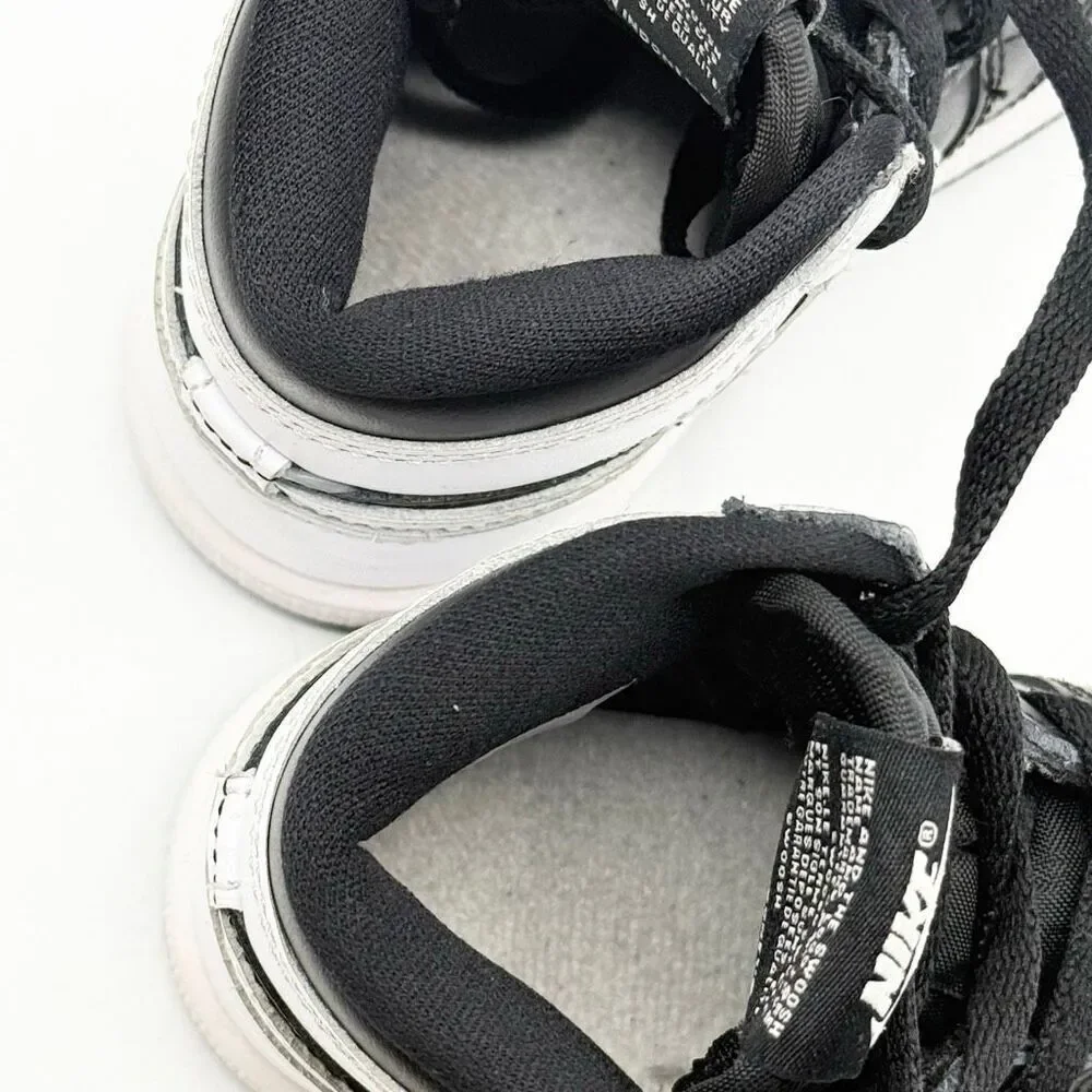Nike Air Jordan Retro 1 OG High Top Panda Black White Lace Up Toddler Sneakers -